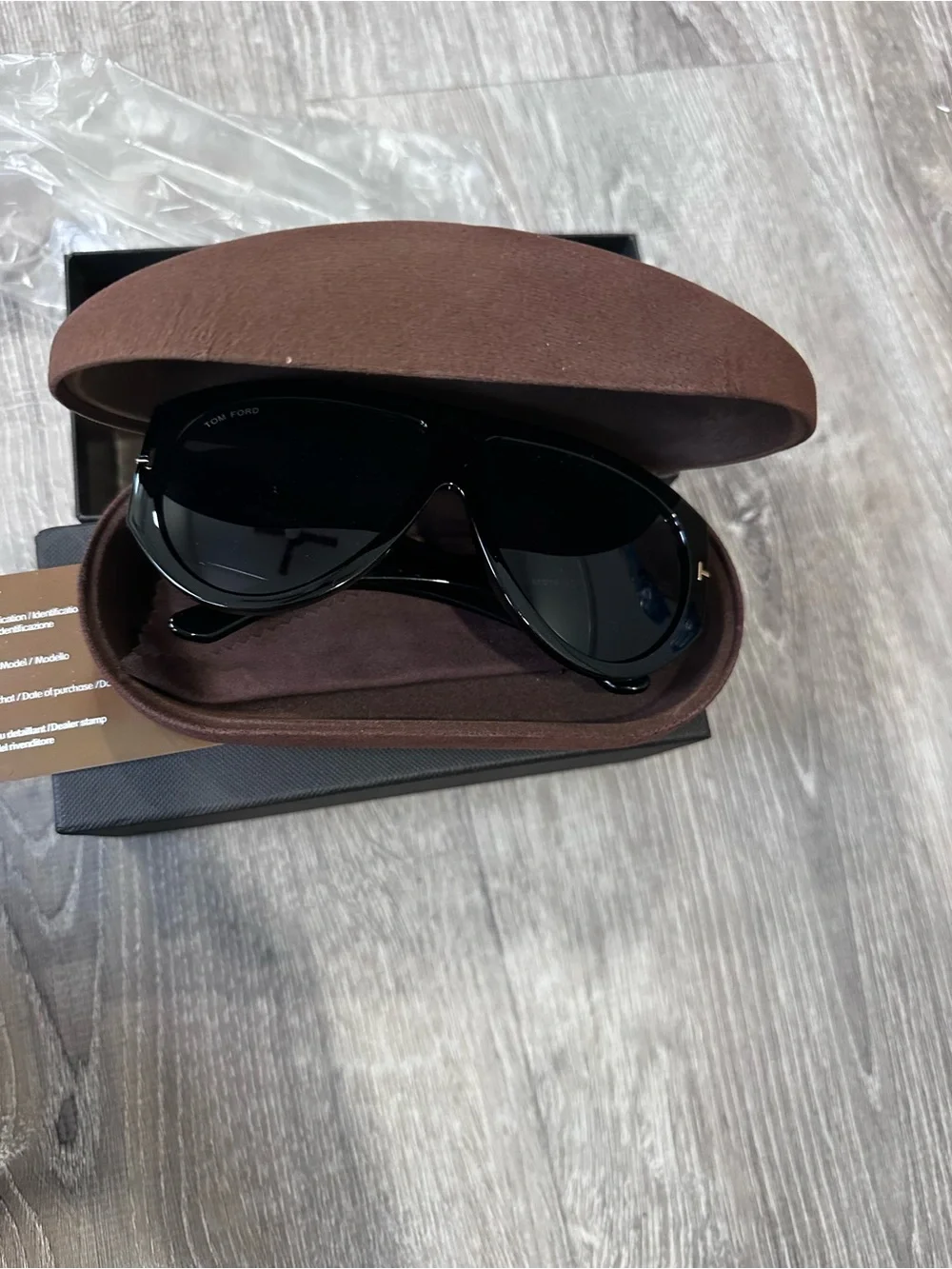 Tom Ford Black Accessory Case with Gold Logo